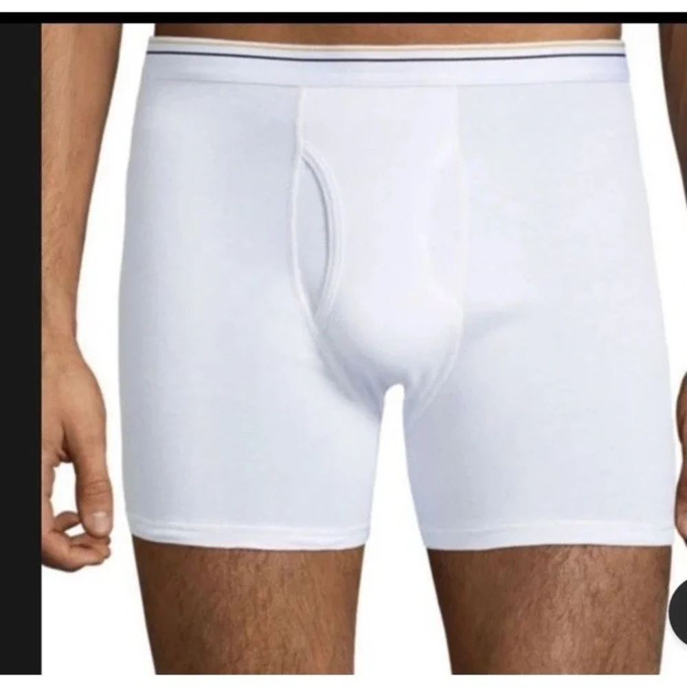 Stafford 4-Pack Men's Big & Tall Cotton‎ Boxer Brief White - BIG